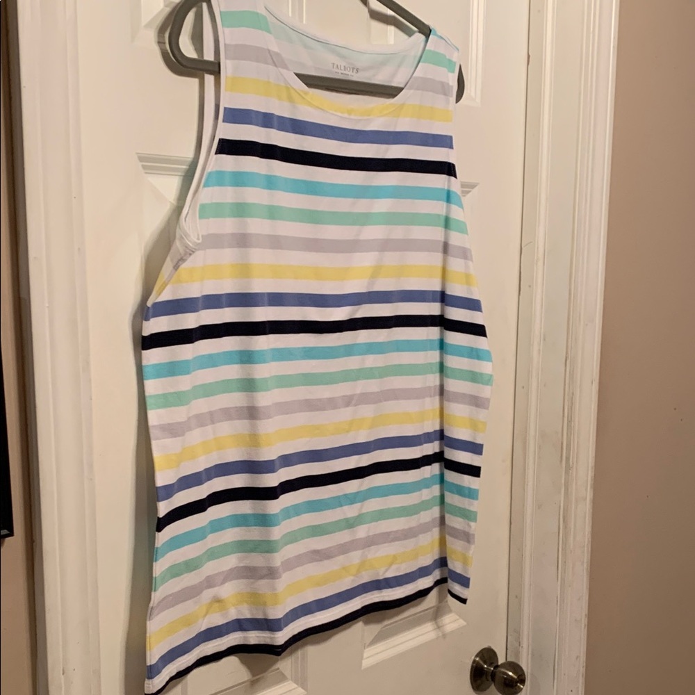 Talbots Multicolor Striped Top 2X